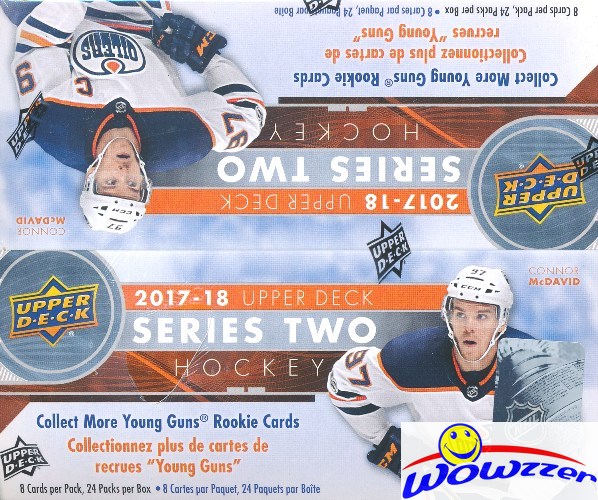Clayton Keller? 24 Packs 8 cards per pack 2017-18 UPPER DECK SERIES 2 Hockey Hobby Box Sealed