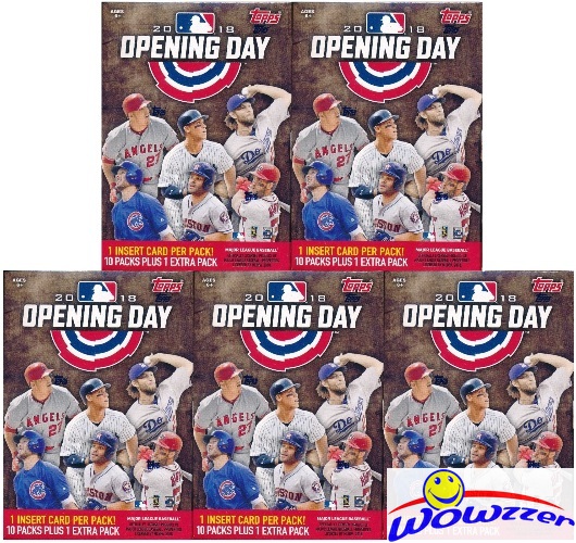 5)2018 Topps Opening Day Baseball Factory Sealed HUGE Blaster Box 