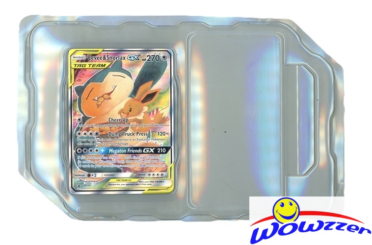 POKEMON Tag Team Eevee & Snorlax GX Opened Tin-2 Team UP Packs