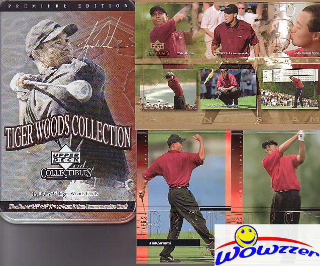 2001 Upper Deck Tiger Woods 25 card ROOKIE Tin Set+Special GRAND
