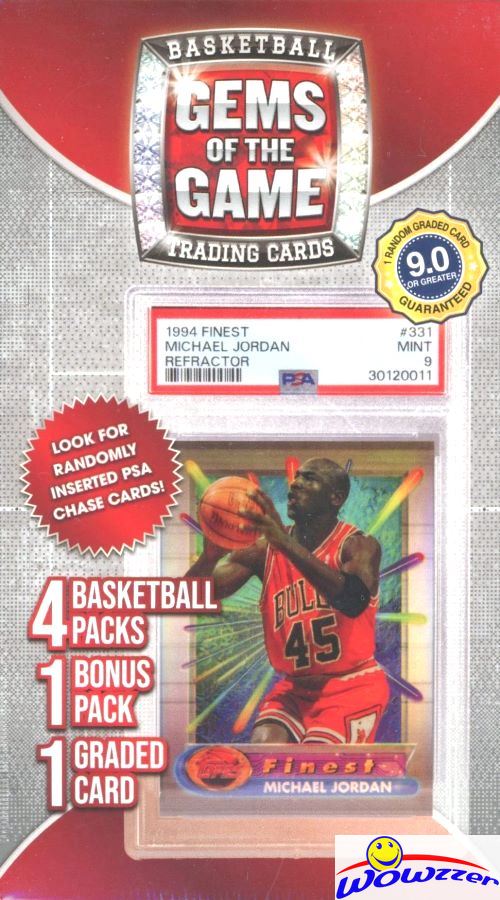 gems of the game graded cards (6) 2024 Gems of the Game MJH Basketball Sealed Box-30 Packs & 6 Graded  Cards!