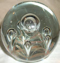 PRETTY HAND BLOWN GLASS PAPER WEIGHT BIG WATER DRO