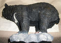 HUGE BLACK BEAR DECORATIVE HANDPAINTED COLLECTABLE