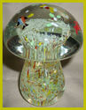 LG.HANDBLOWN GLASS PAPER WEIGHT MUSHROOM SHAPED CO