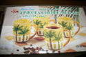 PALM TREE CERAMIC 4pc Set Large Coffee Tea or Soup