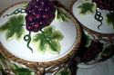 EXQUISITE 4PC.GRAPES CANISTER JAR SET HANDPAINTED 