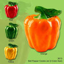 4 COLORS BEAUTIFUL BELL PEPPER CANISTER HANDPAINTE