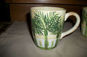 PALM TREE CERAMIC 4pc Set Large Coffee Tea or Soup