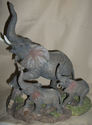 ELEPHANT FAMILY BEAUTIFUL HANDPAINTED 10 INCH COLL