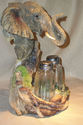 BEAUTIFUL ELEPHANT SALT PEPPER HOLDER HANDPAINTED 