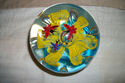 NEW HAND BLOWN GLASS PAPER WEIGHT BUTTERFLYS & FLO