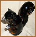 HAND BLOWN GLASS PAPER WEIGHT LARGE 6X51/2" BROWN 