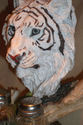 BEAUTIFUL WHITE TIGER SALT PEPPER HOLDER HANDPAINT