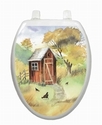 Watercolor Outhouse Toilet Tattoo