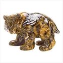 PATCHWORK ANIMAL-PRINT BEAR FIGURE 38333