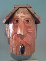 Hand Carved Old Man with Pipe Bird House