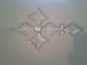 Handmade Glass Soldiered Cross Window Ornament