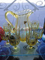 Fenton Candleglow Pitcher and 6 matching Glasses 