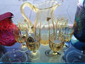 Fenton Candleglow Pitcher and 6 matching Glasses 