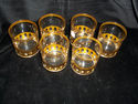 Golden Coin Dot Bar Glasses (set of 6)