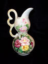 Lipper & Mann Hand Painted Floral Pitcher 