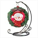 SNOWMAN WREATH TEALIGHT STAND 14420