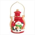 MINI SNOWMAN LIGHT UP LANTERN 14422