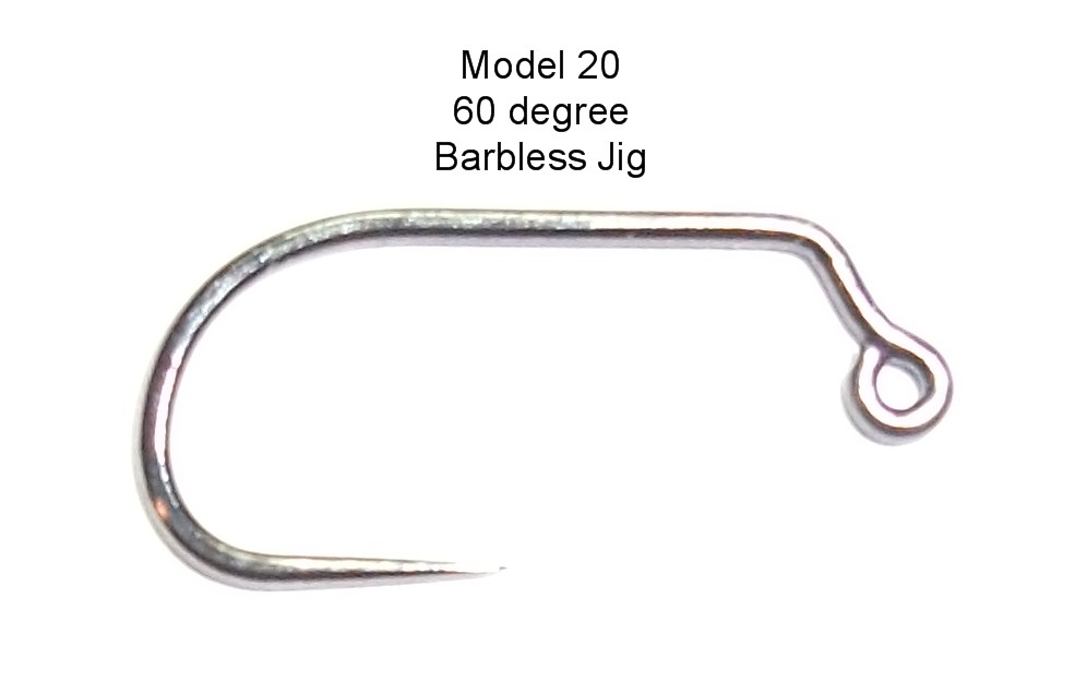 Wholesale Fly Company Barbless Jig Hooks 60 degree 100pk Model 20