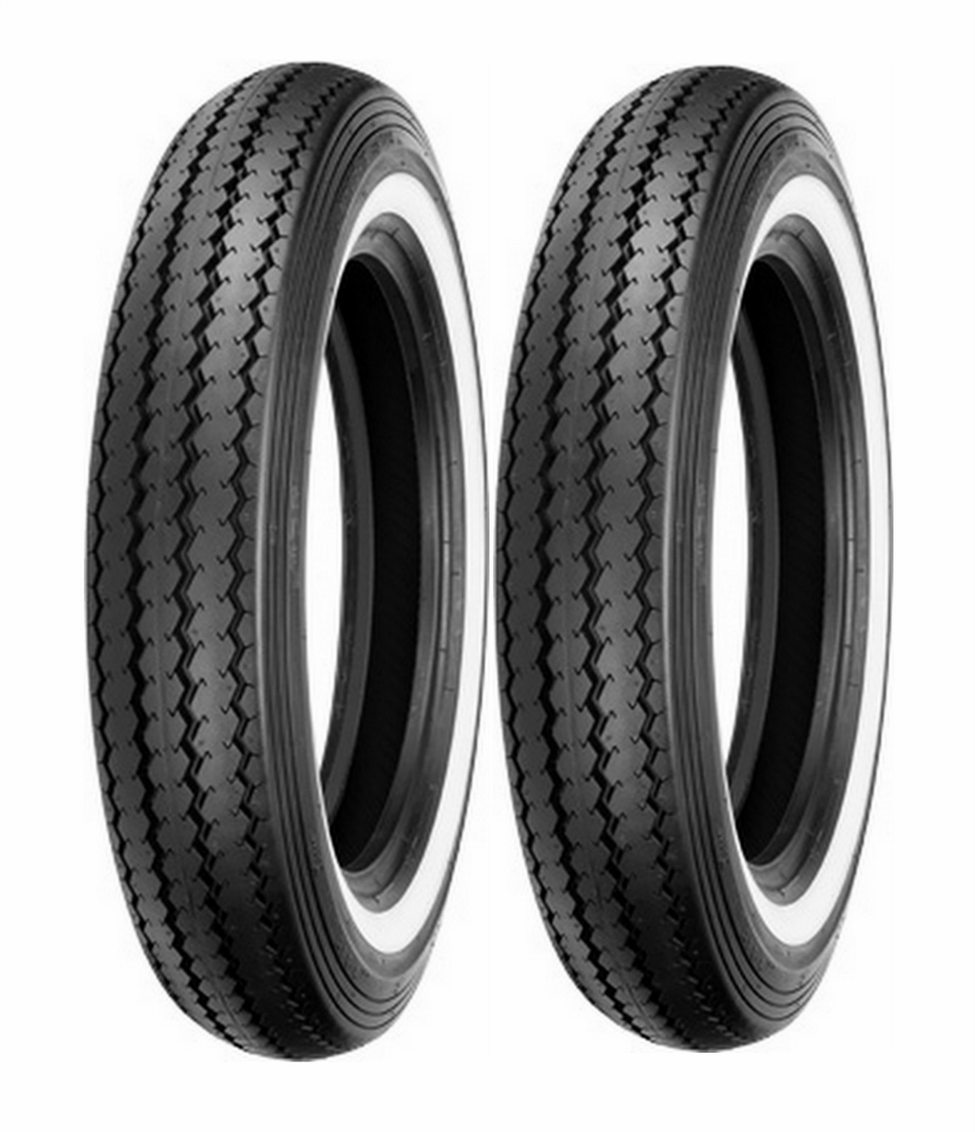 (2) Shinko MT9016 Classic 240 White Wall Front & Rear Tire Set Customs