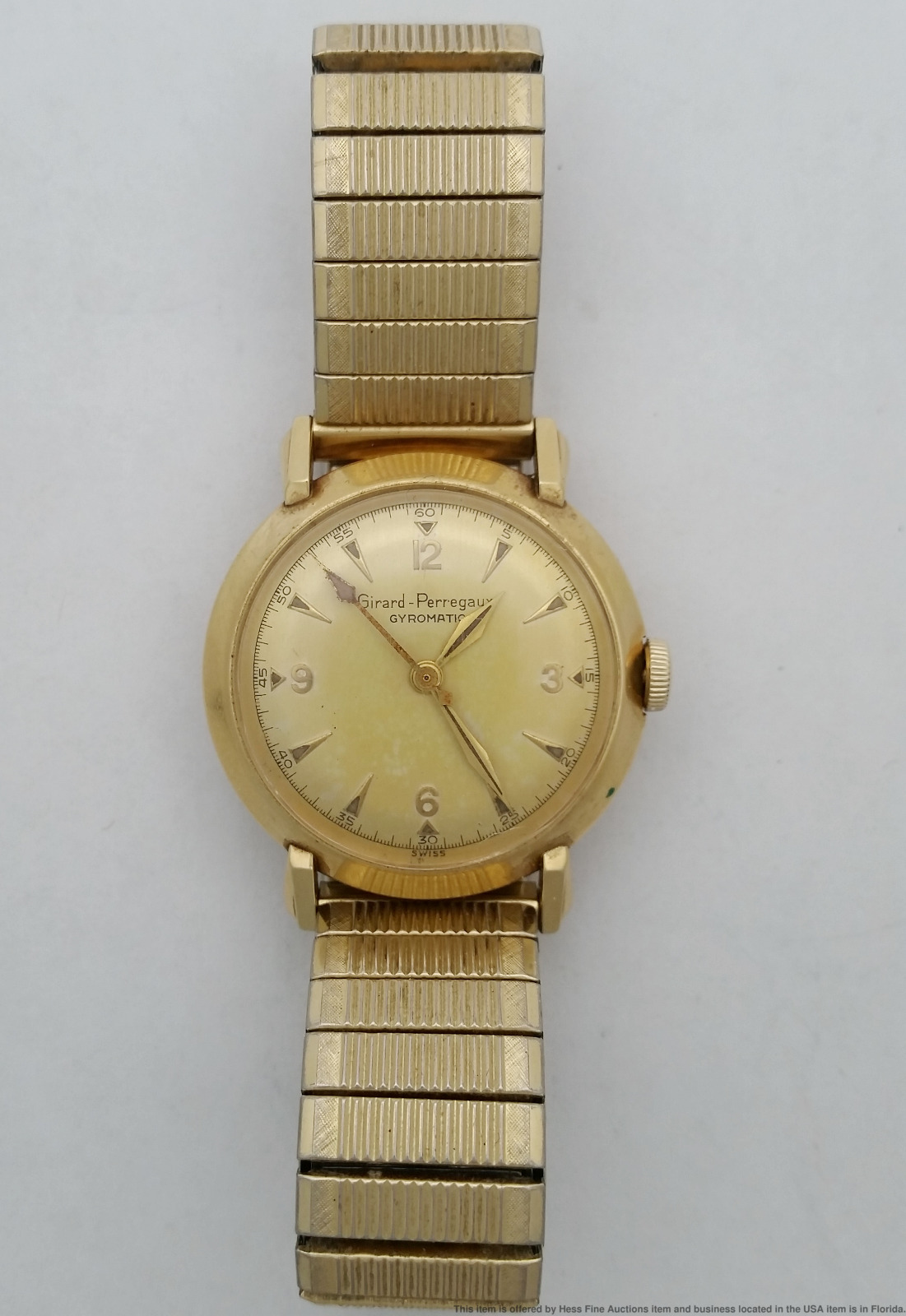 Girard Perregaux 14k Gold Gyromatic Automatic Mens Vintage Wrist Watch ...