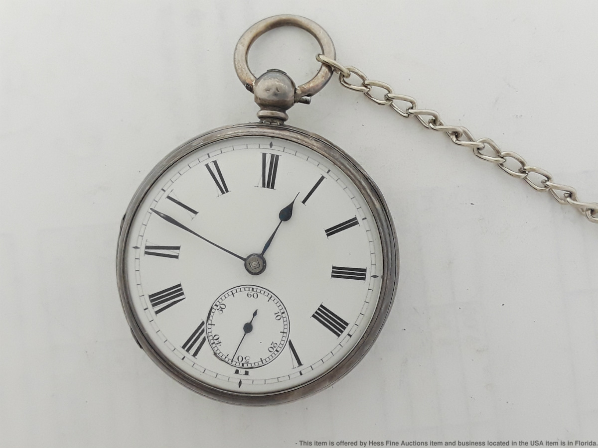 M&A Cameson Greenoch Chain Drive Silver Antique Pocket Watch | eBay