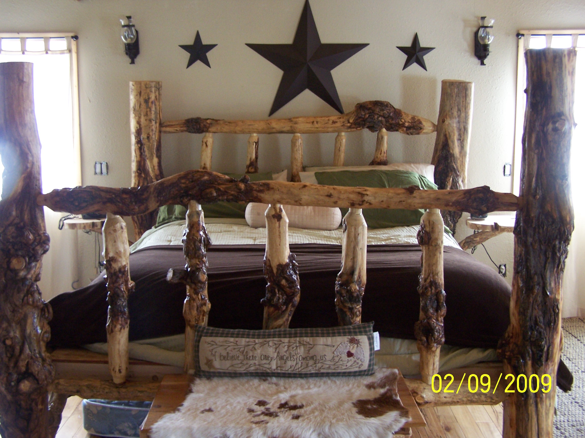 Knottywoodcreations Knotty Queen Log Bed 