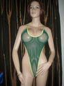 1PC SEE - THRU GREEN MESH SWIMWEAR MONOKINI BATHIN