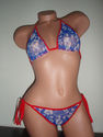 2PC NEW AND HOT  SEE - THRU FLORAL MICRO BEACH WEA