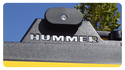 Hummer H2 Chrome Roof Rack Letter Kit, self adhesi