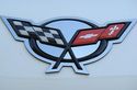 C5 Corvette, Conv. Waterfall emblem, logo trim, Ul