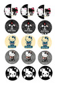 Hello Kitty Bottle Cap 1" Circle Digital Download