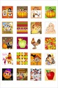 Fall Thanksgiving Scrabble Tile Image Sheet