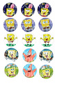 Spongebob Bottle Cap 1" Circle Digital Download