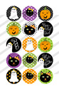 Halloween Bottle Cap 1" Circle Digital Download Im