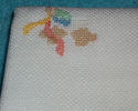 Cross Stitch Baby Receiving Blanket with Satin Edg