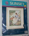 Sunset "Jesus in the Garden" Embroidery Crewel Kit