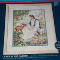 Sunset "Jesus in the Garden" Embroidery Crewel Kit