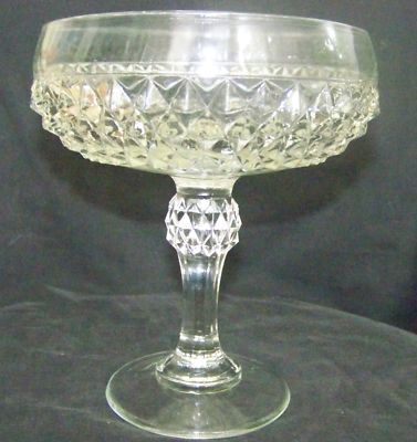 toniban18 : Vintage Cut Glass Compote/Candy Pedestal Dish