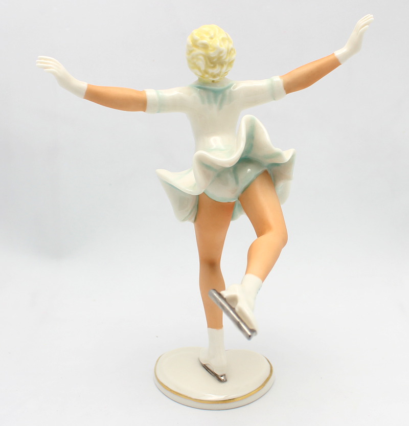 VINTAGE GOEBEL SCHAUBACH KUNST GERMANY PORCELAIN ICE FIGURE SKATER ...