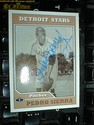 PEDRO SIERRA DETROIT STARS Autographed Card