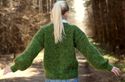 New Hand Knitted Mohair Sweater Fluffy GREEN MELAN