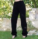 New hand knitted mohair sweater pants THICK BLACK 