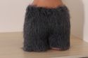 New Hand Knitted Mohair Pants Fuzzy GRAY Soft Hand