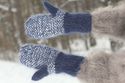 SUPERTANYA Hand knitted mohair sweater mittens fuz